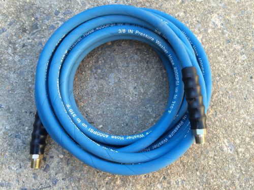 25ft 3/8&#034; 4000PSI Blue Non-Marking Pressure Washer Hose (Flexible)