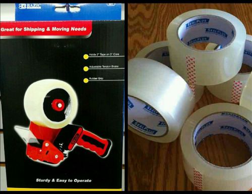 Heavy Duty Packing Tape W/ Easy Sturdy Tape Dispenser Packing Lot GREAT Deal!