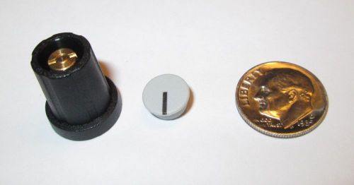 1/8&#034; shaft collet knobs w/cap &amp; nut cover 11 mm sifam  sn110-125  black  20 pcs. for sale