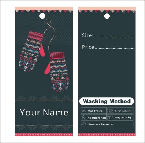 500pcs custom print hang tags price label General template 010 clothes label
