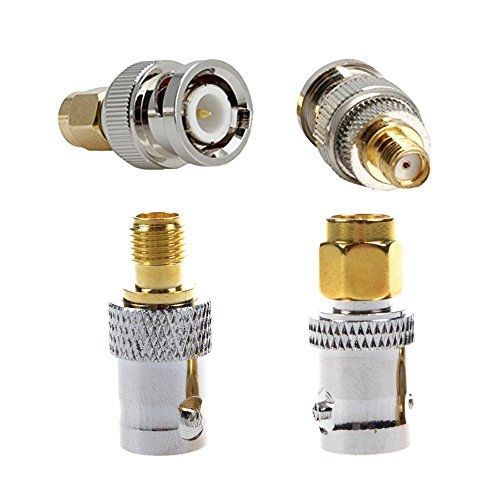 Omall (TM) 2Pairs 4PCS SMA to BNC Male and Female RF Coaxial Coax Adapter,BNC