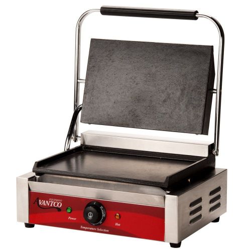 Panini sandwich grill commercial avantco p70s single smooth for sale