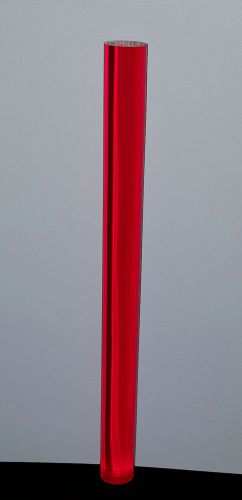 CLEAR RED TRANSLUCENT ACRYLIC PLEXIGLASS LUCITE ROD 1” DIAMETER 72” INCH LONG