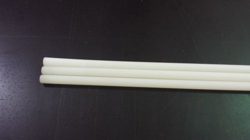 (3) Nylon 6/6 5/16&#034; (nominal) x 18&#034; Rod Natural color Extruded Plastic Lot of 3