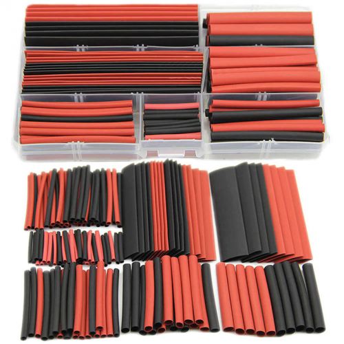 New 150pcs 2:1 Polyolefin Heat Shrink Tubing Tube Sleeving Wrap Wire Kit Cable 0