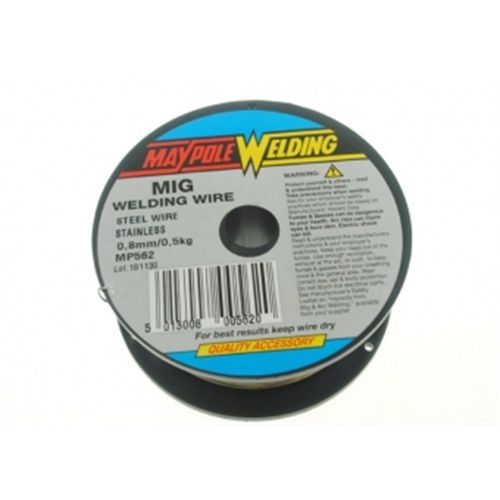 0.8mm 0.5kg Stainless Steel Wire Welding - Spool Maypole Mp562 Workshop