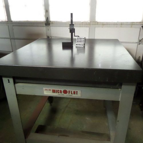 Granite surface plate / table  36 x 36 x 6  with 4 clamping ledges. for sale