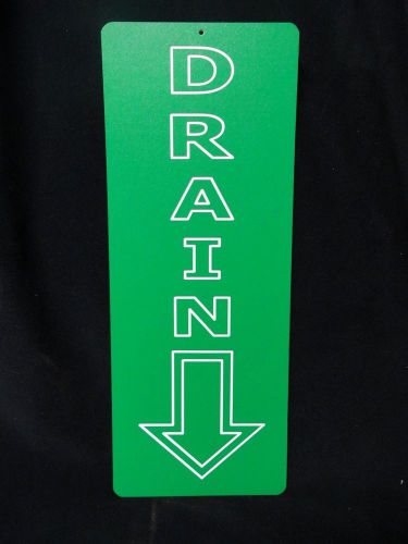 Original hershey factory sign (salvaged) reads * drain * sign (2 sided) 7&#034;x18&#034; for sale