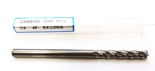 1/4&#034; YG Carbide 4 Flute  EX-long End Mill (R 388)