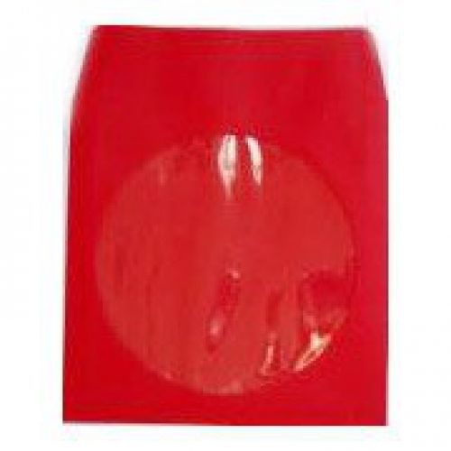 Gamer CD DVD Red Paper Sleeves with Clear Window 100 Pack