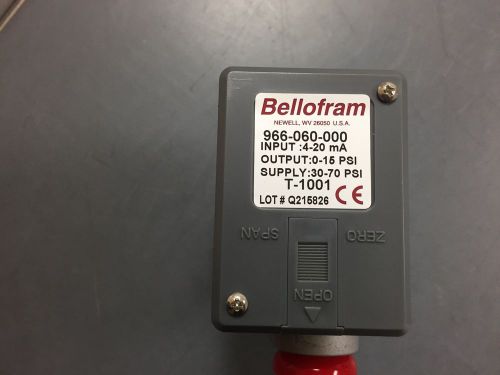 Marsh Bellofram I/P Transducer 4-20mA in 3-15 PSI out, 966-060-000