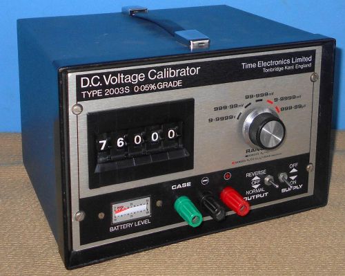 + 1 time electronics ltd 2003s d.c. voltage calibrator 0.05% grade working for sale