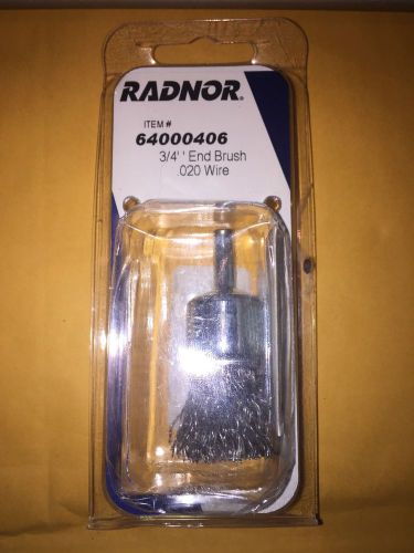 RADNOR3/4&#034; x .020&#034; Crimped Wire w/1/4&#034; Shank End Brush