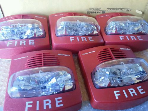 LOT OF 5 Simplex 4903-9425 Fire Alarm Horn And Strobe 24 VDC Revision G