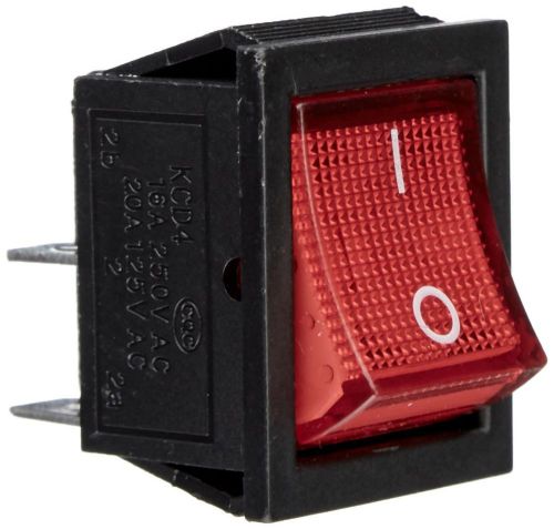 Red light dpst on/off snap in boat rocker switch 16a/250v 20a/125v ac 30x21mm for sale