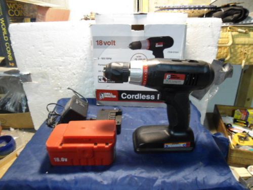 Drill Master 18 Volt Cordless Drill Model 67024 Battery &amp; Charger