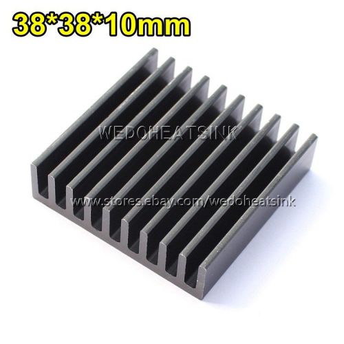 10pcs extruded profile 38*38*10mm aluminum black heat sinks for led power ic for sale