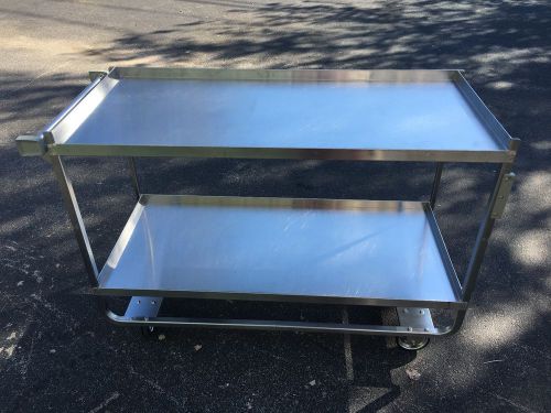 Lakeside (758) 49&#034; heavy duty utility cart, 2 shelf, stainless steel for sale
