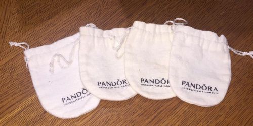 Lot of 4 Pandora drawstring pouches Bag