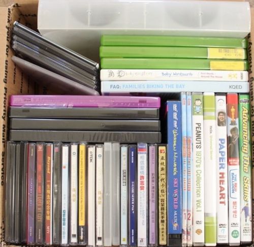 Large mixed lot of 50 CD DVD Blu-Ray Blank standard Slim Cases Holder Jewel Case