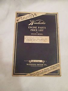 Vintage Waukesha Engine Parts/Price List -1945