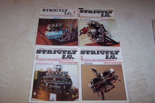 LOT OF 4 STRICTLY I.C. MAGAZINES FROM 1990 MINIATURE ENGINE DESIGN ACCEPT COND.