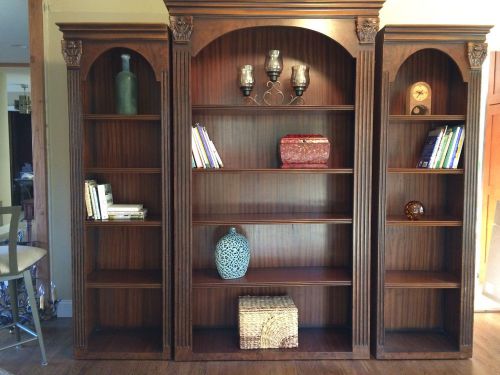 large thomasville bookcase in 3 sections