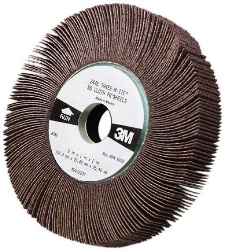 3m flap wheel 244e, aluminum oxide, 6&#034; diameter x 1&#034; width, 120 grit (pack of 5) for sale