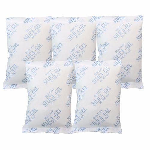 400 gram x 5 pk &#034;dry &amp; dry&#034; high quality pure silica gel desiccant for sale