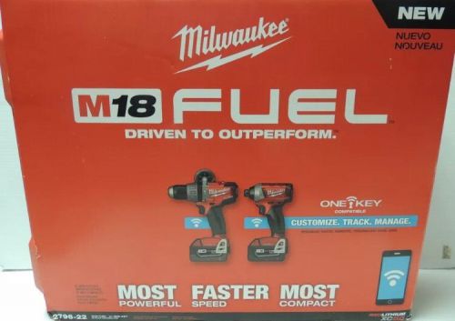 MILWAUKEE 2796-22 M18 Fuel One Key 18V Brushless Cordless Combo Kit BRAND NEW