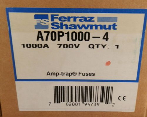 SHAWMUT AMP-TRAP A70P1000 TYP 4 1000A 700V FUSE