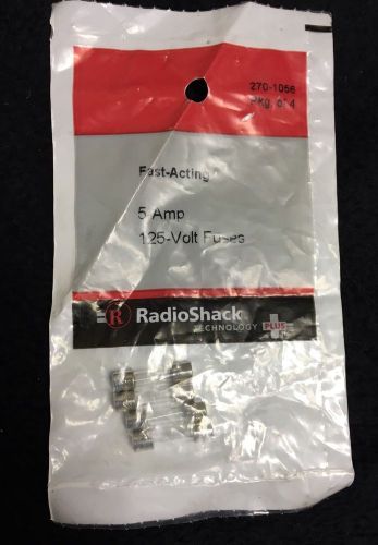 Radio Shack Fast-Acting 5-Amp 125-Volt Fuses #270-1056  Pkg of 4