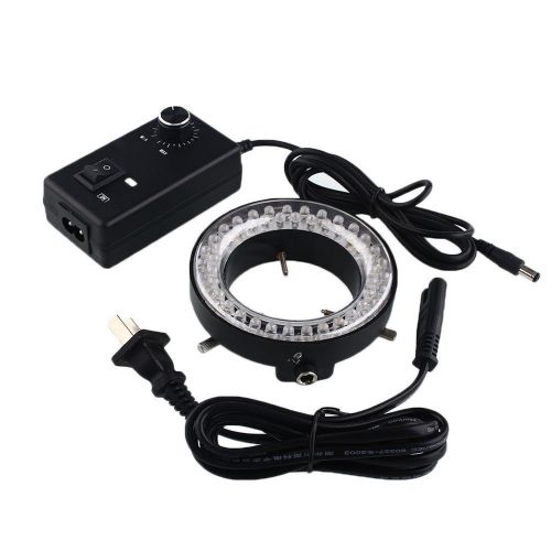 Brand New 60-LED Adjustable Ring Lamp For Microscope +Power Cable Heavy-duty