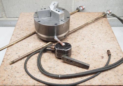 Northfield precision 6&#034; air chuck with 2 air tubes  hardinge mount for sale