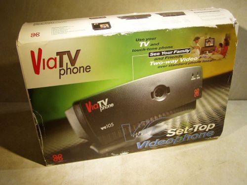 ViaTV VC105 8X8 Set-Top Videophone Video Conference Phone Black TV - NIB