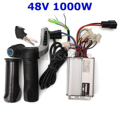 DC 48V 1000W 30A Motor Brushed Controller Speed Control +Throttle Twist Grips