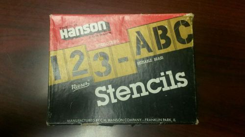 C.H. Hanson Co. Interlocking 2&#034; Brass Stencils 80pcs. Spare Parts