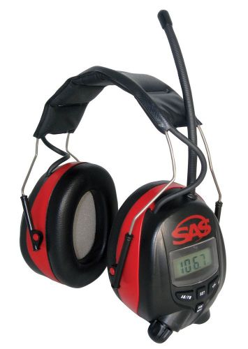 SAS Safety 6108 Digital Earmuff Hearing Protection with AM/FM Radio and MP-3 ...
