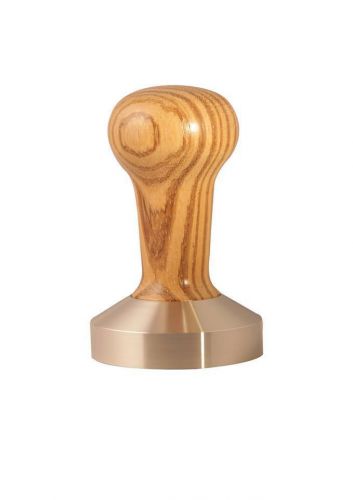 Espresso Tamper 58.4mm Flat Zebrano Wood Stainless Steel Tamping