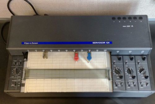 Servogor 124-3, high-quality 3-channel chart recorder w/pen synchronization for sale