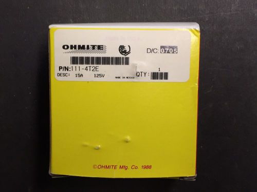 Ohmite 111-4T2E Rotary Switches 4 TAPS 15A/125VAC 20VDC 2 IN TANDEM
