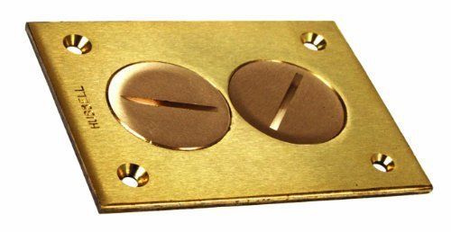 Hubbell-raco 6288 1-gang rectangular floor box duplex cover with threaded plug for sale