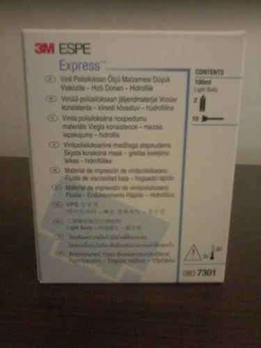 3M EXPRESS VPS IMPRESSION  MATERIAL LIGHT BODY FAST SET REFILL - FREE SHIPPING