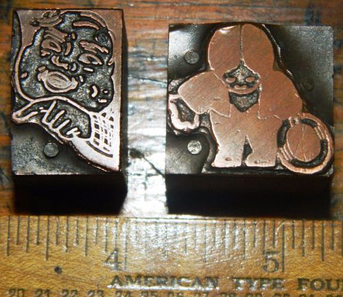 Letterpress Printing Printer Block Metal Lead Wood Type Copper Boy Man Bowing 2!