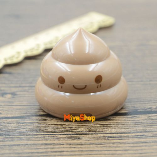 1pc Brown Cute Poop Double Hole Pencil Sharpener Funny Emoji Mini Stationery