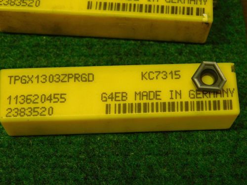 5 Kennametal TPGX 1303ZPRGD KC7315 Carbide Chamferring Inserts