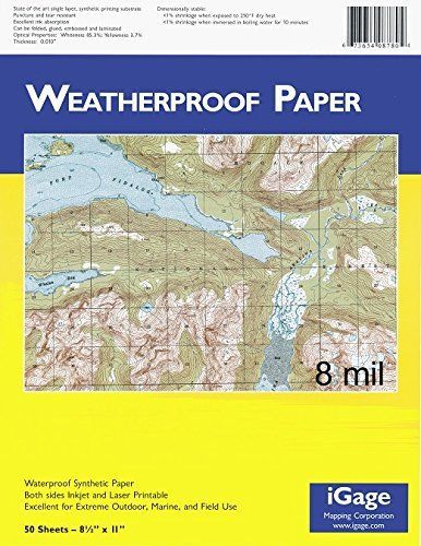 Igage Weatherproof Paper 8 Mil 50 Sheets #8770