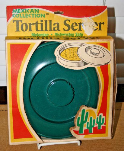 NIP Vintage Gessner Products Green Tortilla Server 1993 7&#034; Diameter
