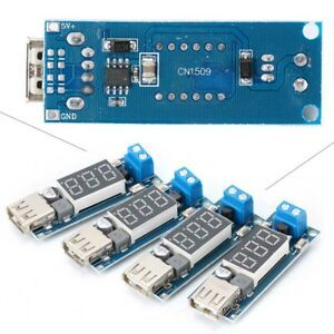 DC4.5-40V to 5V Step Down Voltmeter Buck Converter Module LEDB Charger Set