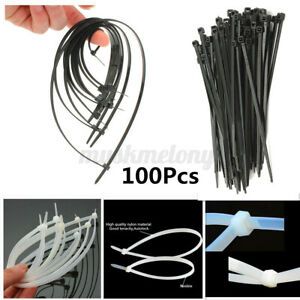 1000pcs Nylon Zip Ties Trim Wrap Cable Loop Tie Wire Self Lock 30 lbs